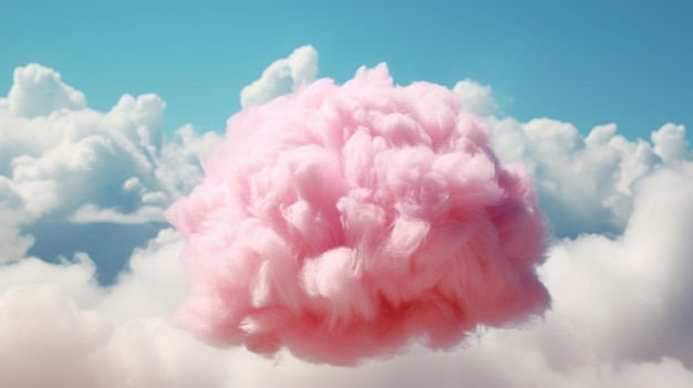 Photo fluffy cotton candy