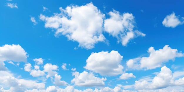 Fluffy cumulus cloud with blue sky