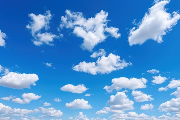 Fluffy cumulus cloud with blue sky