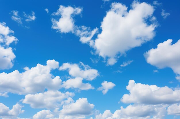 Fluffy cumulus cloud with blue sky