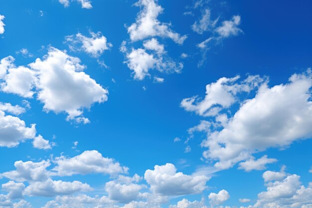 Fluffy cumulus cloud with blue sky