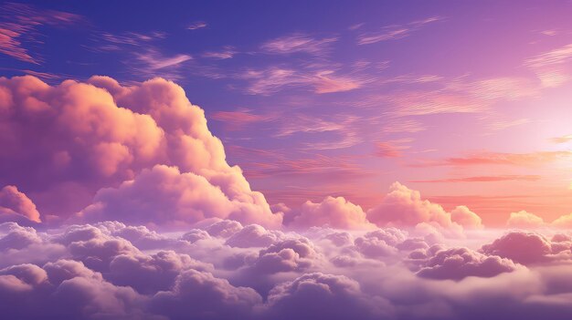 Fluffy cumulus sky background