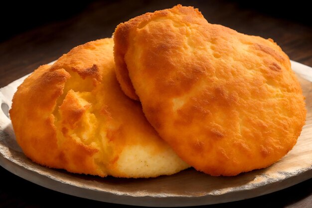 A fluffy deepfried leavened bread originating from the indian subcontinent