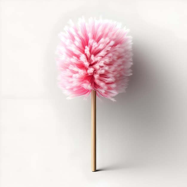 Fluffy fluffy bezem op een witte achtergrond 3D-illustratie