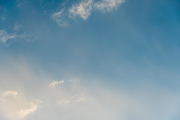 Fluffy gentle clouds slowly and hopelessly float across the
endless sea of blue sky clear blue sky after the raging elements
and storms