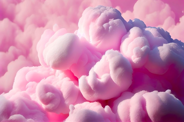 Premium Photo  Fluffy and pink cotton candy wallpaper