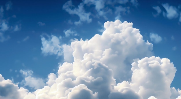 Fluffy soft clouds Beautiful cloudy sky Dream cloud of heaven Nature background or backdrop