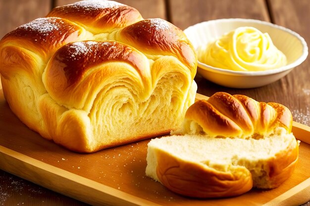 Fluffy soft sweet rolls for breakfast baked bread