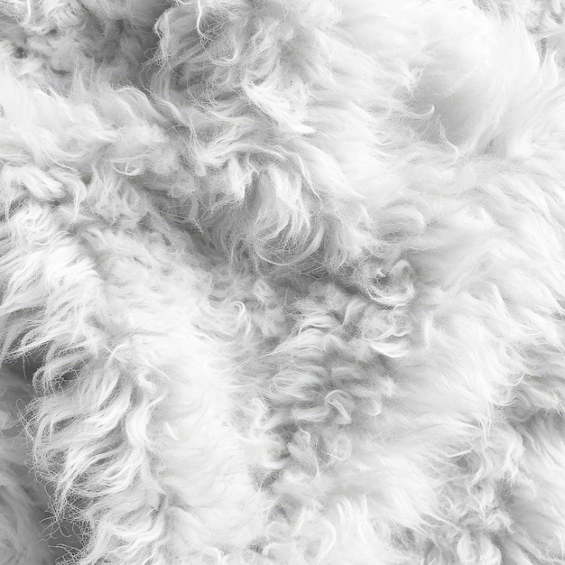 Photo fluffy wool white texture