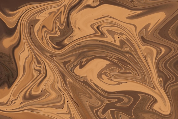 fluid abstract background pattern of swirling brown and beige colors with a sense of depth and dimensionality