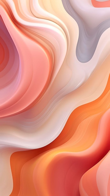 Fluid and Abstract Design with Soft Curves and Gradients AI Generated