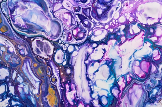 Fluid Art. Abstract colorful background, wallpaper, texture. Mixing  paints. Modern art. Marble texture