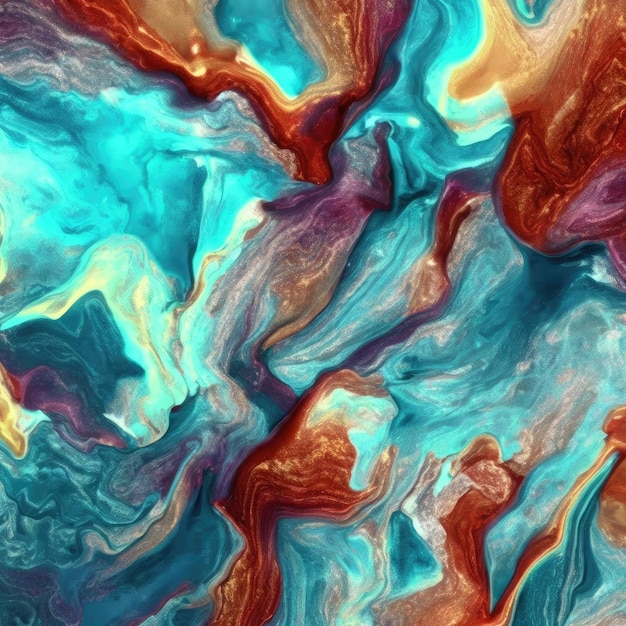 Fluid art abstract colorful background