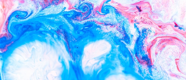 Photo fluid art. abstract lilac pink background. liquid marble texture design. blue pink pattern blue-pink pattern with liquid material