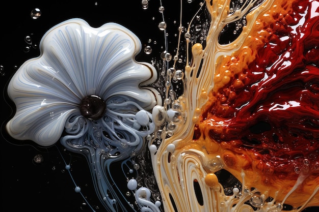 Photo fluid art with ferrofluid and magnetic fields