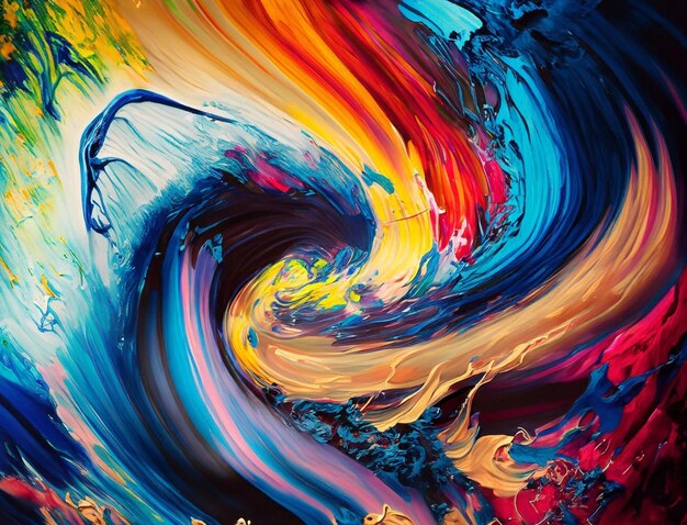 fluid brushstrokes and splashes of paint