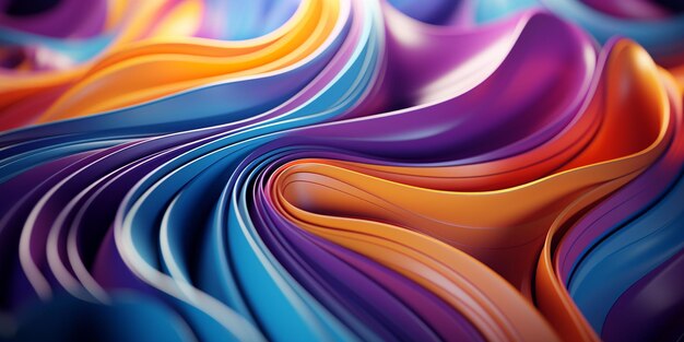 Fluid Color Abstract Background Amazing Effect 3d Rendering