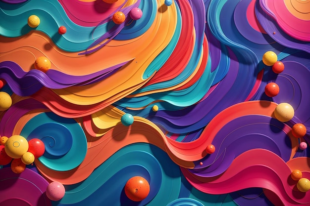 Fluid colorful gradient round shapes