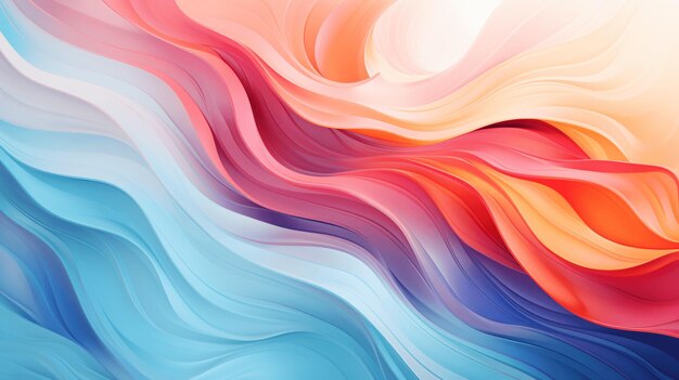 A fluid colorful illustration background with swirls and waves of smooth creamy gel texture