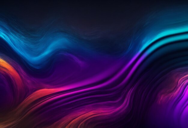 流体の色 暗い背景の波 音 質感 抽象