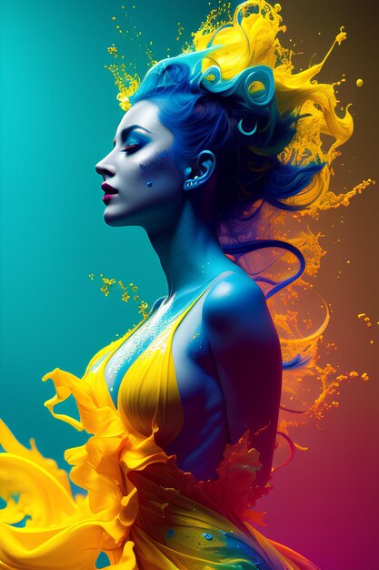 Fluid Embrace A Serene Alberto Seveso Artwork of a Dancing Silhouette