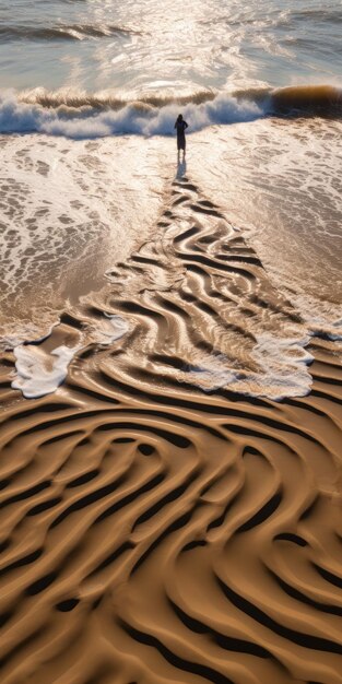 Photo fluid geometry captivating desertwave in high quality national geographic photo