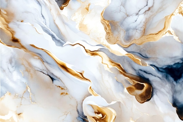 Fluid gold marble liquid abstract luxury background