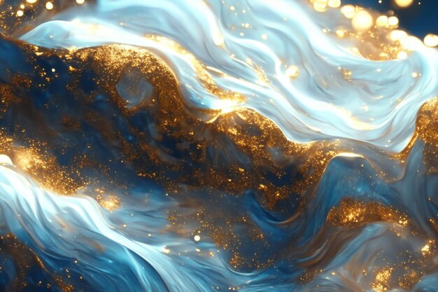 Fluid gold marble liquid abstract luxury background