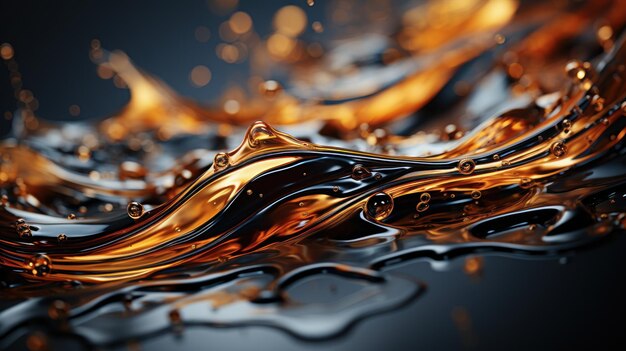 Photo fluid golden wallpaper