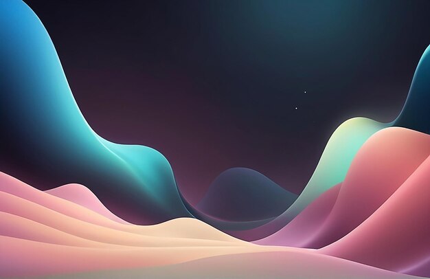 Fluid Gradient Background with Space for Text