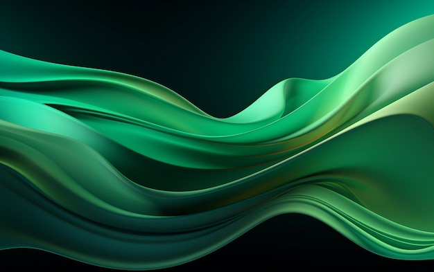 Fluid Green Abstraction Vector Background Generative Ai