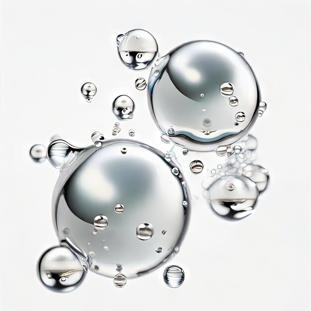 Foto illusioni fluide la danza affascinante delle bolle d'acqua liquide