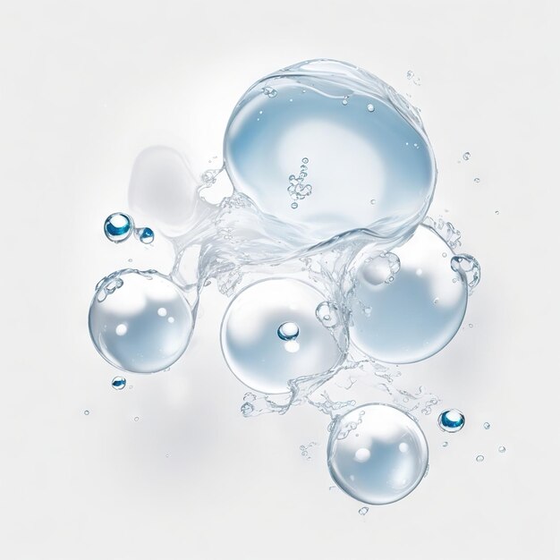 流体イリュージョン 魅惑的な水の液体の泡のダンス