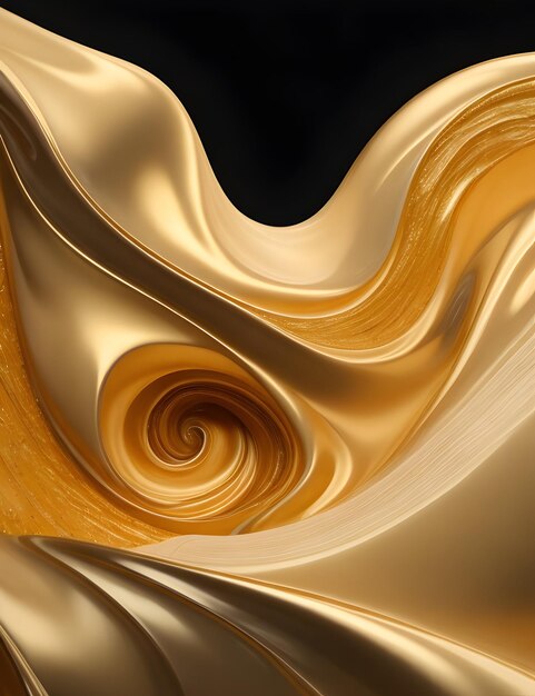 流動的なテクスチャの相互作用 ゴッサマーシルクと輝くプラスチックの融合 金色の輝きのない波