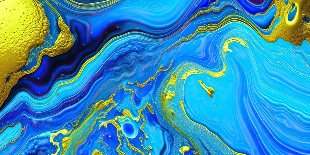 Fluid marble background liquid texture flowing black purple colors gold black orange pink white