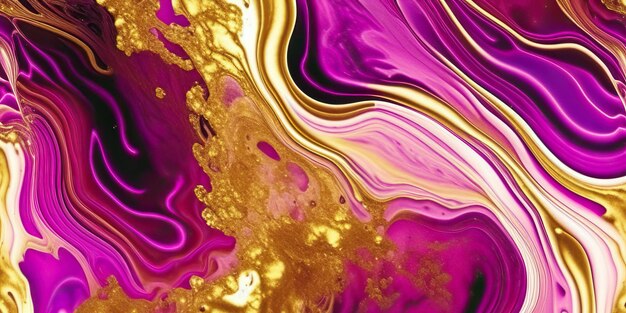 Fluid marble texture background liquid flowing art splash diy colors gold black orange pink white