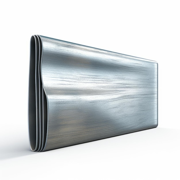 Photo fluid metal wallet with motion blur panorama and elongated forms