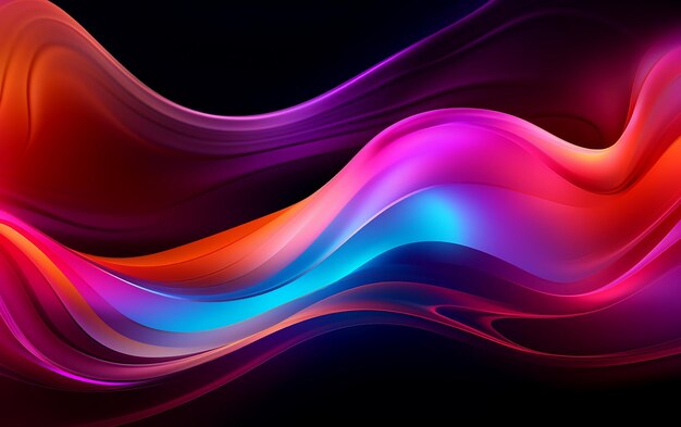 Fluid Neon Color 3D Effect Background