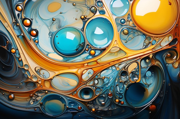 fluid oil colour texture drop bubbles abstract background