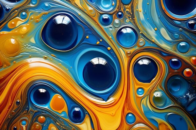 fluid oil colour texture drop bubbles abstract background