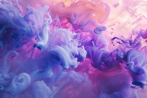 Fluid paints blend in beautiful slow motion abstraction