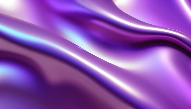 Fluid smooth abstract metallic holographic colored shape background