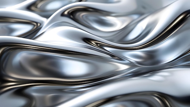 fluid smooth abstract metallic shape background 3d illustration abstract vivid background