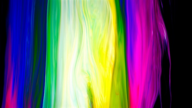 Fluide liquide kunst acryl olieverf textuur. Achtergrond abstract mengen verf effect. Vloeibaar gekleurd acrylkunstwerk stroomt spatten. Vloeiende kunsttextuur overvolle kleuren
