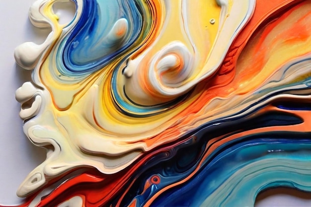 Fluidity in Relief Acrylic Ink Art