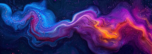 Photo fluorescent flowing art background