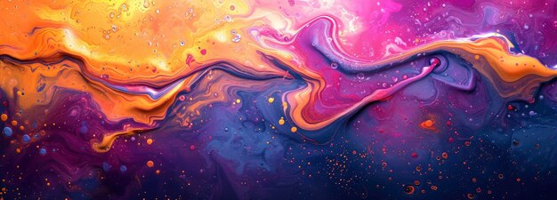 Fluorescent flowing art background