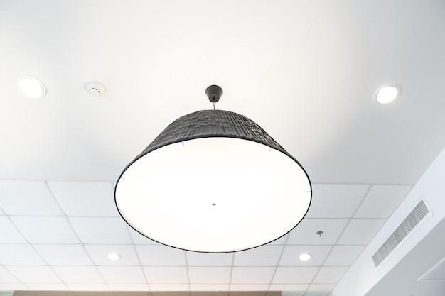 Fluorescent lamp on ceiling