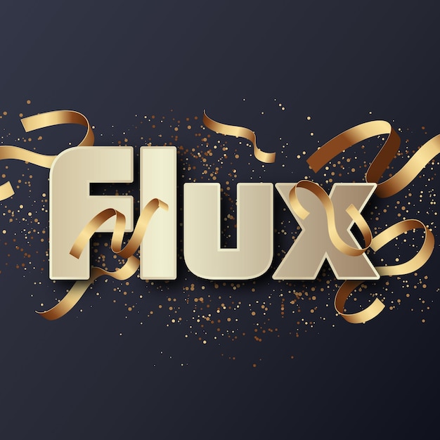 Photo flux text effect gold jpg attractive background card photo