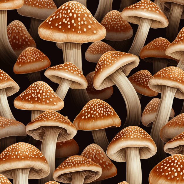 Fly agaric mushroom in autumn forest Nature background Selective focus